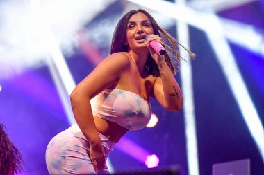 Elettra Lamborghini singing  during  Italian singer Music Concert Elettra Lamborghini - Tour 2021 (Archives) at the Codishow in 12/09/2021, Italy, September 12, 2021 - Credit: Ettore Griffon