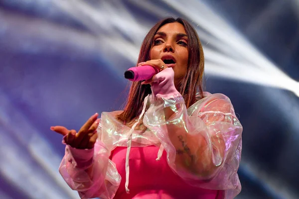 Elettra Lamborghini singing  during  Italian singer Music Concert Elettra Lamborghini - Tour 2021 (Archives) at the Codishow in 12/09/2021, Italy, September 12, 2021 - Credit: Ettore Griffon
