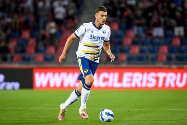 Verona 'nın Nicolo Casale portresi İtalyan futbolu Serie A maçında Bologna FC, Hellas Verona FC' ye karşı (portreler arşivi) Bologna, İtalya 'daki Renato Dall & # 39; Ara stadyumunda, 13 Eylül 2021 - Fotoğraf: Ettore Griffon
