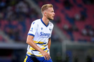 Verona 'nın İtalyan futbolu Serie A maçında Antonin Barak' ın portresi Bologna FC - Hellas Verona FC (portreler arşivi) maçı Bologna, İtalya 'daki Renato Dall & # 39; Ara stadyumunda, 13 Eylül 2021