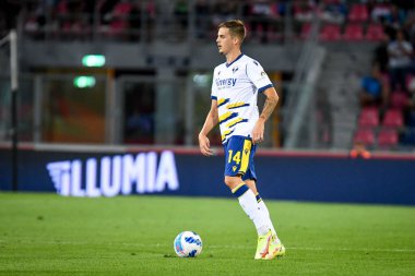 Verona 'nın İvan İliç portresi İtalyan futbolu Serie A maçında Bologna FC - Hellas Verona FC (portreler arşivi) - 13 Eylül 2021, Bologna, İtalya - Ettore Griffon