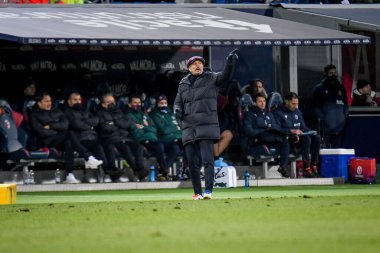 Bologna 'nın teknik direktörü Sinisa Mihajloviç, İtalya futbol takımı Serie A maçında Bologna FC - SSC Napoli maçında 17 Ocak 2022' de İtalya 'nın Bologna kentindeki Renato Dall & # 39; Ara Stadyumu' nda jest yaptı.