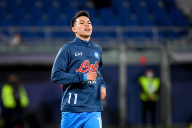 Hirving Lozano (Napoli) İtalya futbolu sırasındaki portresi Serie A maçında Bologna FC - SSC Napoli maçı Renato Dall & # 39; Ara Stadyumu, 17 Ocak 2022 - Fotoğraf: Ettore Griffon