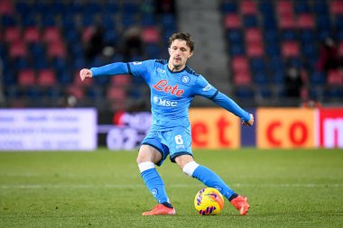 Mario Rui (Napoli) İtalyan futbolu Serie A maçında Bologna FC - SSC Napoli maçı sırasında İtalya 'nın Bologna kentindeki Renato Dall & # 39; Ara Stadyumu' nda 17 Ocak 2022