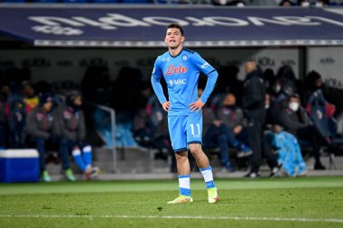 Hirving Lozano (Napoli) İtalya futbolu sırasındaki portresi Serie A maçında Bologna FC - SSC Napoli maçı Renato Dall & # 39; Ara Stadyumu, 17 Ocak 2022 - Fotoğraf: Ettore Griffon