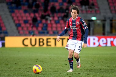 Bologna 'nın Emanuel Vignato portresi İtalyan futbolu Serie A maçında Bologna FC ile SSC Napoli arasında 17 Ocak 2022' de İtalya 'nın Bologna kentindeki Renato Dall & # 39; Ara stadyumunda oynandı.