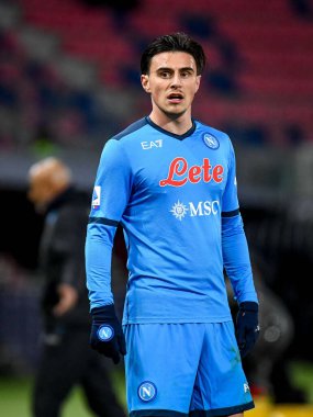 Eljif Elmas (Napoli) İtalya futbolu sırasındaki portresi Serie A maçında Bologna FC - SSC Napoli maçı Renato Dall & # 39; Ara Stadyumu, 17 Ocak 2022 - Fotoğraf: Ettore Griffon