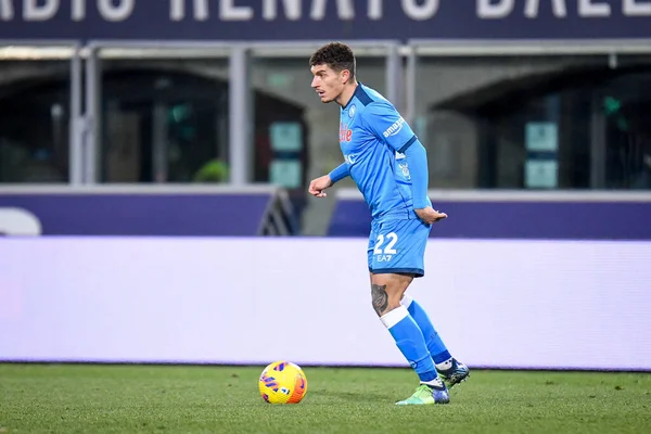 Giovanni Di Lorenzo (Napoli) İtalya futbol takımı Serie A maçında Renato Dall # 39; Ara Stadyumu 'nda Bologna FC' ye karşı SSC Napoli maçında görev yaparken portre - 17 Ocak 2022