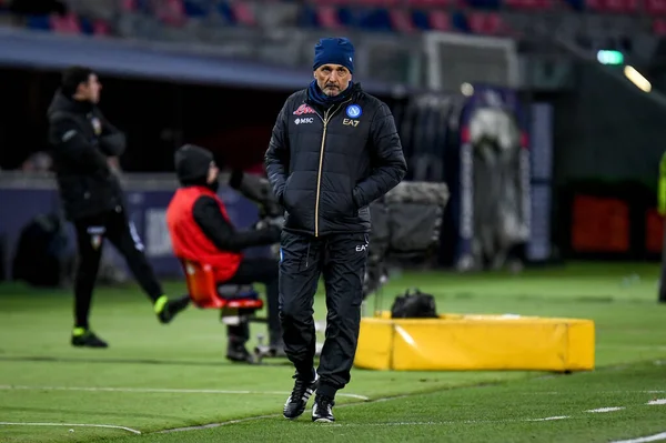 Luciano Spalletti Treinador Napoli Reage Durante Partida Série Futebol Italiano — Fotografia de Stock