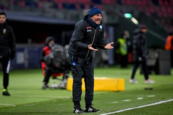 Luciano Spalletti Treinador Napoli Gestos Durante Futebol Italiano Serie Partida — Fotografia de Stock