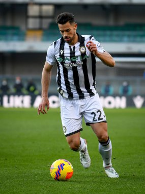 Udinese 'nin Pablo Mari' nin İtalyan futbolu Serie A maçındaki portresi Hellas Verona FC, Udinese Calcio 'ya karşı Verona, İtalya' daki Marcantonio Bentegodi Stadyumu 'nda 13 Şubat 2022 - Fotoğraf: Ettore Griffon