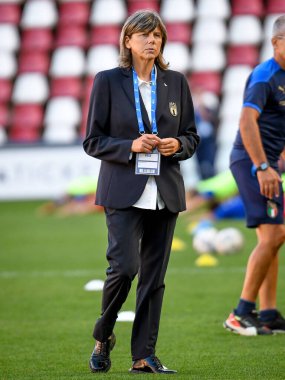 Milena Bertolini (İtalya Teknik Direktörü) FIFA Dünya Kupası 2023 Dünya Kupası elemeleri sırasında - İtalya, Trieste 'deki Nereo Rocco stadyumunda (arşiv portreleri) İtalya' ya karşı Moldova, 17 Eylül 2021 - Fotoğraf: Ettore Griffon