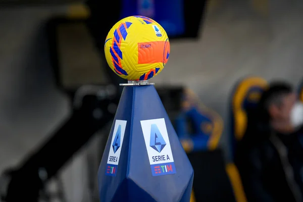 Pallone Ufficiale Serie Durante Partita Serie Hellas Verona Udinese Calcio — Foto Stock