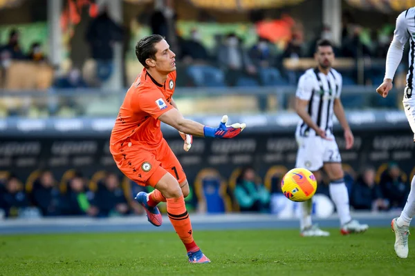 Udinese Marco Silvestri Portrait Action Italian Soccer Serie Match Hellas — Stock Photo, Image