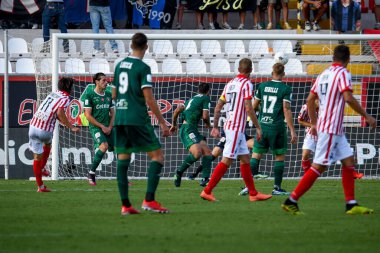 Filippo Ranocchia (Vicenza) segna il gol del 2-1 annullato İtalyan futbol takımı Serie B maçında LR Vicenza vs AC Pisa, Vicenza, İtalya 'daki Stadio Romeo Menti' de, 18 Eylül 2021 - Fotoğraf: Ettore Griffon