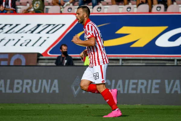 Riccardo Meggiorini Vicenza Durante Partita Calcio Della Serie Vicenza Pisa — Foto Stock