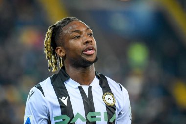 Udinese 'nin İtalya futbol takımı Serie A maçındaki Destiny Udogie portresi Udinese Calcio' ya karşı Friuli - Dacia Arena Stadyumu, 20 Şubat 2022 - Fotoğraf: Ettore Griffon