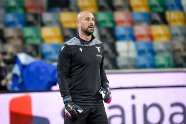 Lazio 'nun İtalya futbolu sırasındaki Pepe Reina portresi Udinese Calcio' ya karşı Friuli - Dacia Arena Stadyumu, 20 Şubat 2022 - Fotoğraf: Ettore Griffon