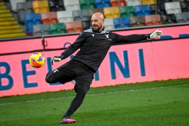 Lazio 'nun İtalya futbolu sırasındaki Pepe Reina portresi Udinese Calcio' ya karşı Friuli - Dacia Arena Stadyumu, 20 Şubat 2022 - Fotoğraf: Ettore Griffon