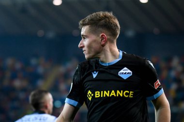 Lazio 'nun İtalya futbol takımı Serie A maçındaki Toma Basic portresi Udinese Calcio, Friuli-Dacia Arena stadyumunda SS Lazio' ya karşı 20 Şubat 2022 - Fotoğraf: Ettore Griffon