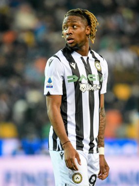 Udinese 'nin İtalya futbolu sırasındaki Brandon Soppy portresi Udinese Calcio - SS Lazio maçında Udine, İtalya' daki Dacia Arena stadyumunda, 20 Şubat 2022 - Fotoğraf: Ettore Griffon
