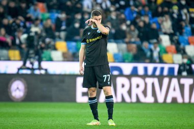 Lazio 'nun İtalyan futbolu Serie A maçında çektiği Adam Marusiç portresi Udinese Calcio ile SS Lazio arasında Udine, İtalya' daki Dacia Arena Stadyumu 'nda 20 Şubat 2022 - Fotoğraf: Ettore Griffon