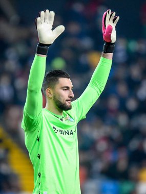 Lazio 'nun İtalya futbolu sırasındaki Thomas Strakosha portresi Udinese Calcio' ya karşı Friuli - Dacia Arena Stadyumu, 20 Şubat 2022 - Fotoğraf: Ettore Griffon