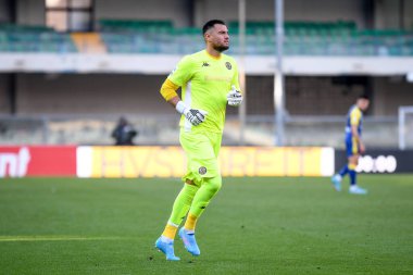 İtalya futbolu Serie A maçında Venezia 'nın Sergio Romero portresi Hellas Verona FC - Venezia FC maçı sırasında İtalya' nın Verona kentindeki Marcantonio Bentegodi Stadyumu 'nda 27 Şubat 2022