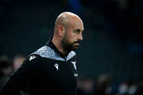 Lazio Pepe Reina Portrét Během Italského Fotbalu Serie Zápas Udinese — Stock fotografie