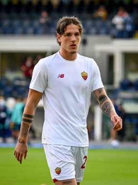 İtalyan futbolu Serie A maçında Roma 'nın Nicolo Zaniolo portresi, İtalya' nın Verona kentindeki Marcantonio Bentegodi stadyumunda Hellas Verona FC ile AS Roma (Arşiv portreleri) karşılaşması, 19 Eylül 2021 - Fotoğraf: Ettore Griffon