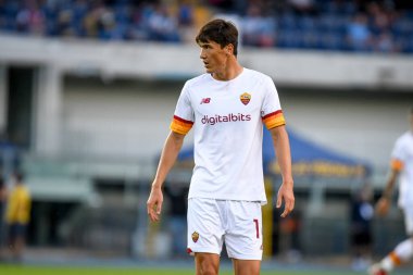 İtalyan futbolu Serie A maçında Roma 'nın Eldor Shomurodov portresi Verona, İtalya' daki Marcantonio Bentegodi stadyumunda Hellas Verona FC ile AS Roma (Arşiv portreleri) karşılaşması, 19 Eylül 2021 - Fotoğraf: Ettore Griffon