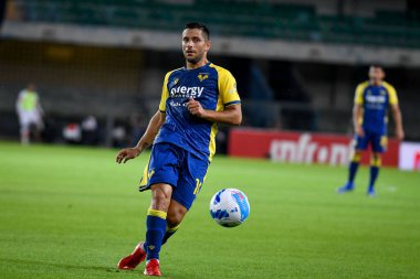 Verona 'nın Giancluca Caprari portresi İtalyan futbol takımı Serie A maçında Hellas Verona FC - AS Roma (Arşiv portreleri) maçı sırasında Verona, İtalya' daki Marcantonio Bentegodi stadyumunda, 19 Eylül 2021 - Fotoğraf: Ettore Griffon