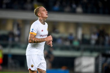İtalyan futbolu Serie A maçında Roma 'nın Rick Karsdorp portresi, İtalya' nın Verona kentindeki Marcantonio Bentegodi stadyumunda Hellas Verona FC ile AS Roma (Arşiv portreleri) karşılaşması, 19 Eylül 2021 - Fotoğraf: Ettore Griffon