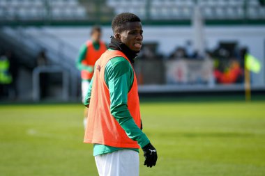 Sassuolo 'nun İtalya futbolu Serie A maçında Hamed Traore portresi Venezia FC ile ABD Sassuolo arasında Venedik, İtalya' daki Pier Luigi Penzo Stadyumu 'nda oynandı.