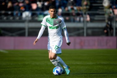 Sassuolo 'nun Mert Muldur portresi İtalyan futbolu Serie A maçında Venezia FC ile ABD Sassuolo arasında Venedik, İtalya' daki Pier Luigi Penzo Stadyumu 'nda oynandı.