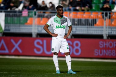 Sassuolo 'nun Hamed Traore portresi İtalyan futbolu Serie A maçında Venezia FC ile ABD Sassuolo arasında Venedik, İtalya' daki Pier Luigi Penzo Stadyumu 'nda oynandı.