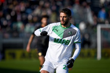 Sassuolo 'nun Domenico Berardi portresi İtalyan futbolu Serie A maçında Venezia FC ile ABD Sassuolo arasında Venedik, İtalya' daki Pier Luigi Penzo Stadyumu 'nda oynandı.