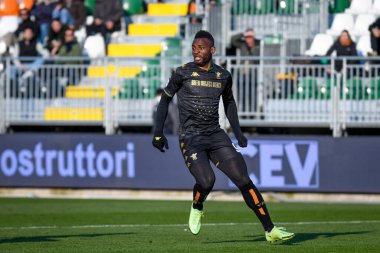 Venezia 'nın Jean-Pierre Nsame portresi İtalyan futbolu Serie A maçında Venezia FC, Venedik, İtalya' daki Pier Luigi Penzo Stadyumu 'nda ABD Sassuolo' ya karşı.