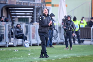 Venezia teknik direktörü Paolo Zanetti İtalya 'nın Venedik şehrindeki Pier Luigi Penzo Stadyumu' nda Venezia FC ile ABD Sassuolo maçında, 06 Mart 2022
