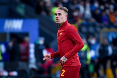 İtalyan futbolu Serie A maçında Roma 'nın Rick Karsdorp portresi Udinese Calcio, İtalya' nın Udine kentindeki Dacia Arena stadyumunda AS Roma 'ya karşı, 13 Mart 2022 - Fotoğraf: Ettore Griffon