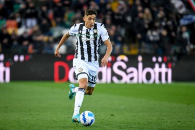 Udinese 'nin Nahuel Molina portresi İtalya futbol takımı Serie A maçında Udinese Calcio ile AS Roma maçında Udine, İtalya' daki Dacia Arena stadyumunda, 13 Mart 2022 - Fotoğraf: Ettore Griffon