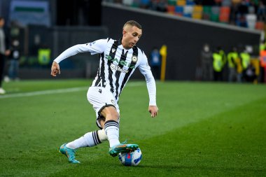 Udinese 'nin Gerard Deulofeu portresi İtalyan futbolu Serie A maçı sırasında Udinese Calcio ile AS Roma Udine' deki Dacia Arena Stadyumu 'nda oynandı.