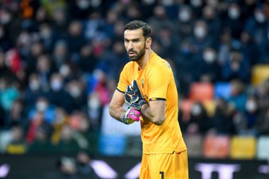Roma 'dan Rui Pedro dos Santos Patricio portresi İtalya' nın Udinese Calcio-AS Roma maçında Udine, İtalya 'daki Dacia Arena stadyumunda 13 Mart 2022 - Fotoğraf: Ettore Griffon