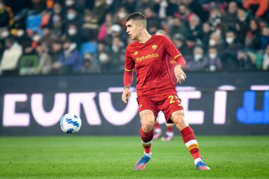Roma 'nın Gianluca Mancini portresi İtalya' nın Udinese Calcio-AS Roma maçında Udine, İtalya 'daki Dacia Arena stadyumunda 13 Mart 2022 - Fotoğraf: Ettore Griffon