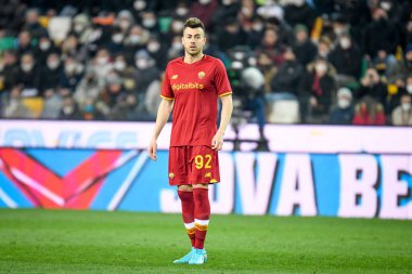 Roma 'nın Stephan El Shaarawy portresi İtalyan futbolu Serie A maçında Udinese Calcio, Friuli - Dacia Arena stadyumunda AS Roma' ya karşı, 13 Mart 2022 - Fotoğraf: Ettore Griffon