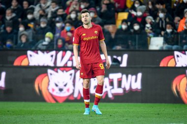 Roma 'nın Stephan El Shaarawy portresi İtalyan futbolu Serie A maçında Udinese Calcio, Friuli - Dacia Arena stadyumunda AS Roma' ya karşı, 13 Mart 2022 - Fotoğraf: Ettore Griffon