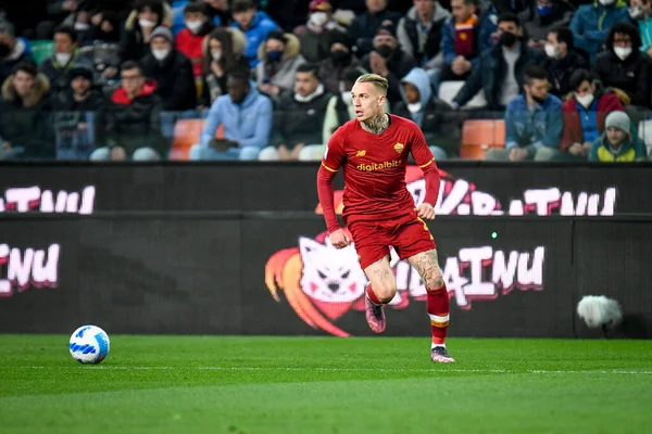 Roma Rick Karsdorp Portrait Action Italian Soccer Serie Match Udinese — Stock Photo, Image