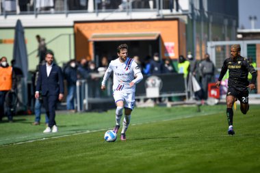 Sampdoria 'nın Bartosz Bereskynski portresi İtalyan futbol takımı Serie A maçında Venezia FC ile UC Sampdoria maçında Venedik, İtalya' daki Pier Luigi Penzo Stadyumu 'nda 20 Mart 2022