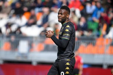 Venezia 'nın Jean-Pierre Nsame portresi İtalya' nın Venedik kentinde 20 Mart 2022 'de Venezia FC' ye karşı UC Sampdoria maçında çekildi.