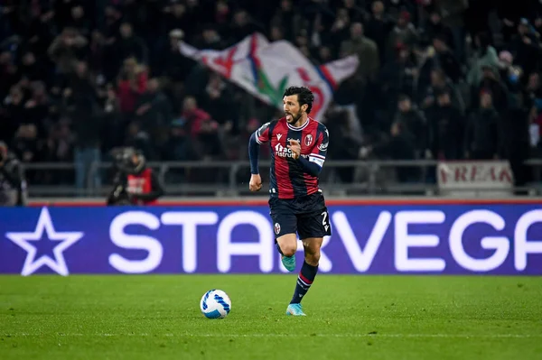 Bologna 'nın Roberto Soriano portresi İtalyan futbolu Serie A maçında Bologna FC - Atalanta BC maçı sırasında İtalya' nın Bologna kentindeki Renato Dall 'Ara stadyumunda 20 Mart 2022 - Fotoğraf: Ettore Griffon